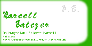 marcell balczer business card